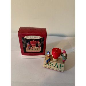 Hallmark Keepsake Ornament Stamp Of Approval Elfs ASAP Dated 1994